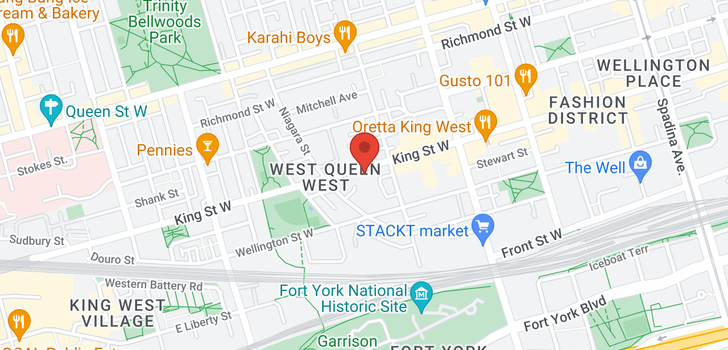 map of #312 -775 KING ST W